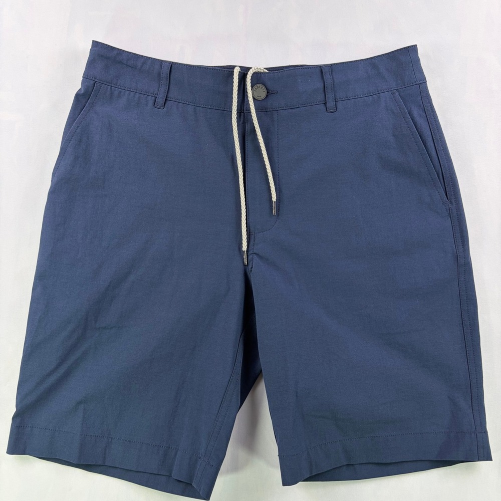 Faherty All Day Shorts Mens 29 Navy Blue Hybrid Stretch Quick-Dry Casual 9"